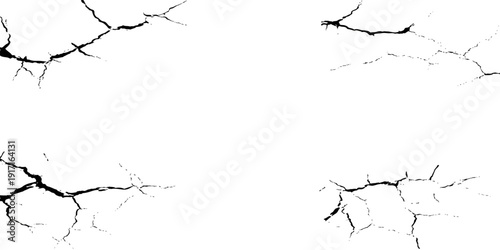 Broken glass cracked wall and ground texture background