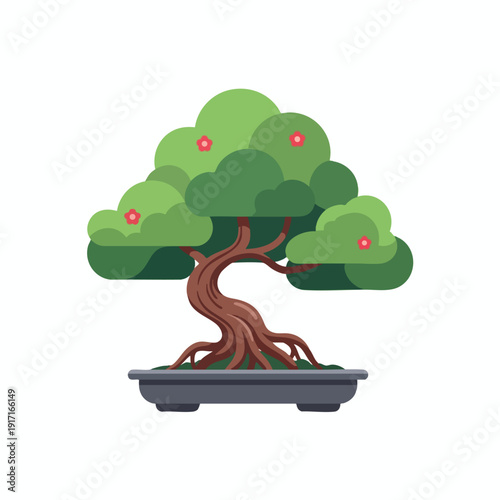 Decorative Bonsai Tree in a Stylish Planter for Elegant Indoor Decor