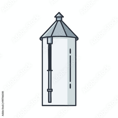 Modern City Lighthouse with Clear Blue Sky Background