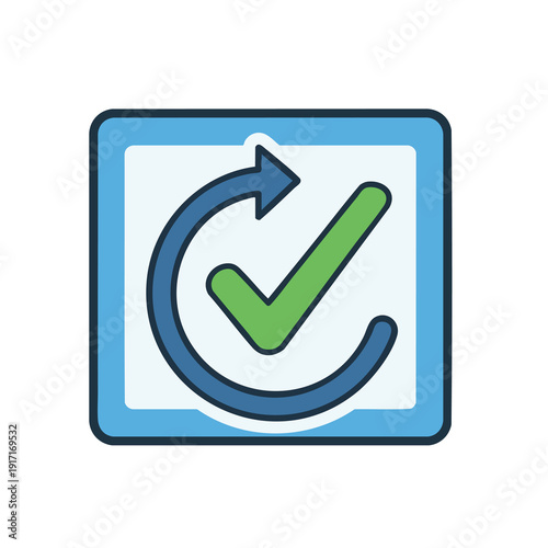 Success Symbol with Refresh Icon