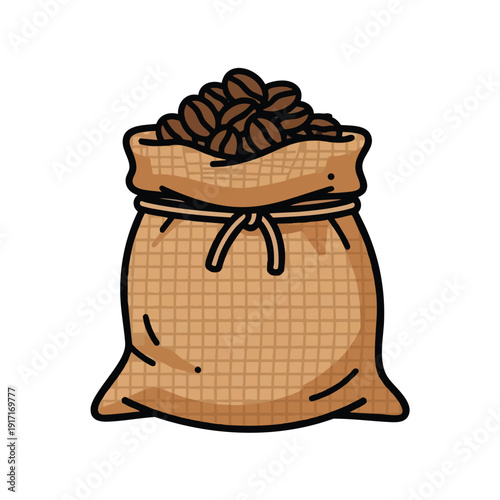Sack of Coffee Beans Illustration