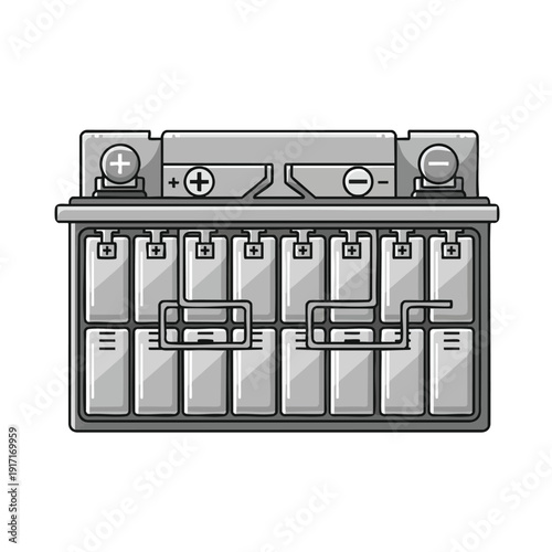 Car Battery Illustration
