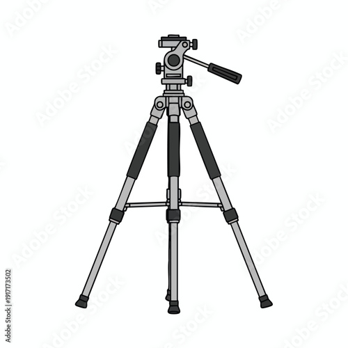 Professional Camera on Tripod for Photography and Videography