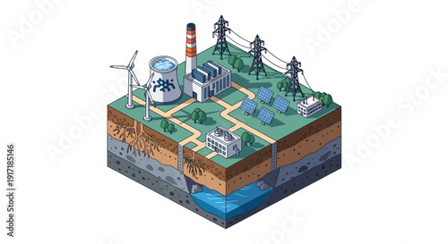 Diverse Energy Sources Integrated Power Generation and Distribution System.