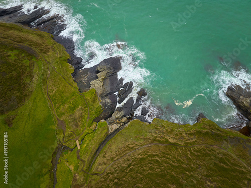 Canvas Print cliffs of prussia cove in corwall