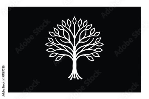 Elegant gold embossed tree icons on a dark navy background, creating a luxurious and festive holiday design.