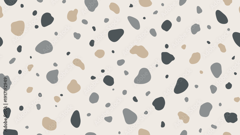 Fototapeta premium Neutral Terrazzo Pattern - Modern Speckled Abstract Background