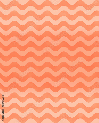 水彩描きのグラデーション波模様(オレンジ)