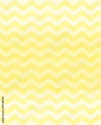 水彩描きのグラデーション波模様(黄色)