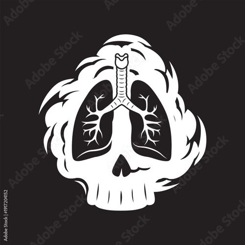 Lungs smoker illustration