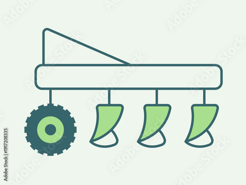 Plow icon. Agriculture icon design. Simple filled and outline icon. Vector icon.