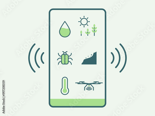 Smart farming icon. Agriculture icon design. Simple filled and outline icon. Vector icon.