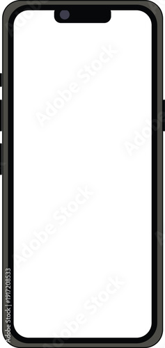 "Smartphone Mockup Frame, Mobile Phone Template, Blank Screen Device, Modern Cellphone Outline, App Presentation Model, Digital Gadget Border, Touchscreen Display Mock"