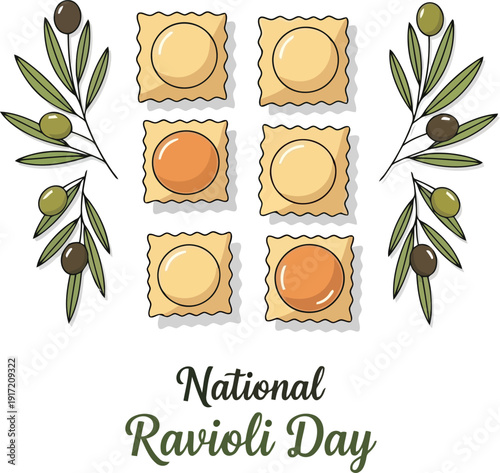 Celebrate National Ravioli Day with Delicious Homemade Pasta and Olive Decorations