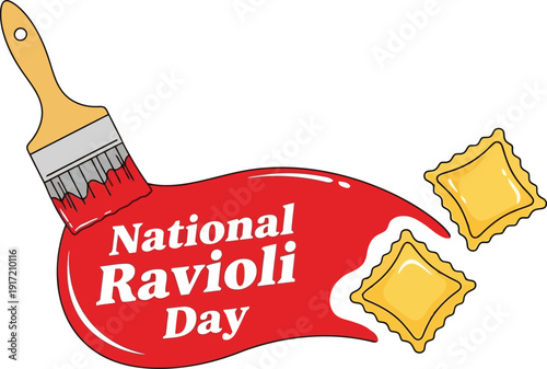 Celebrate National Ravioli Day with Colorful Pasta and Festive Decorations