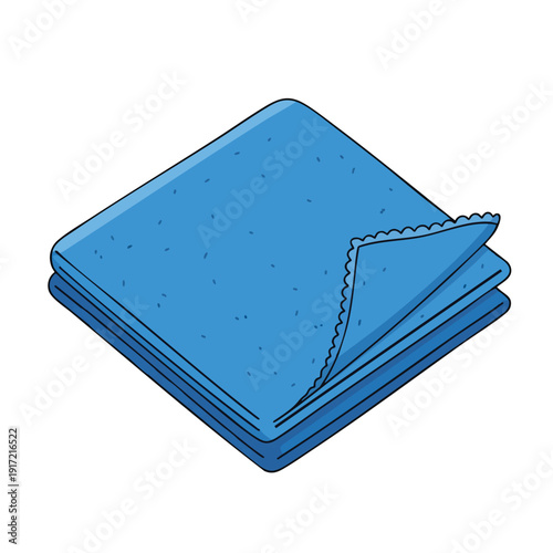 Stack of Blue Paper Towels