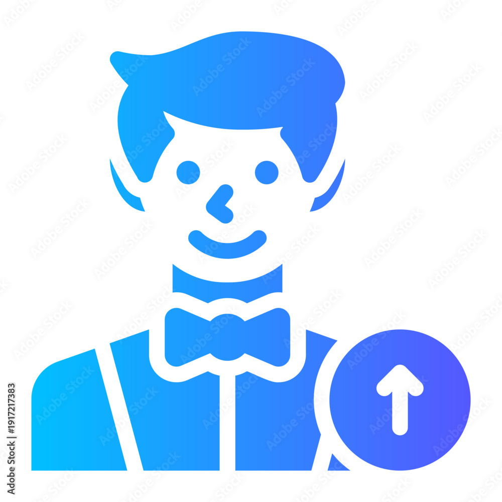 Fototapeta premium up arrow gradient icon