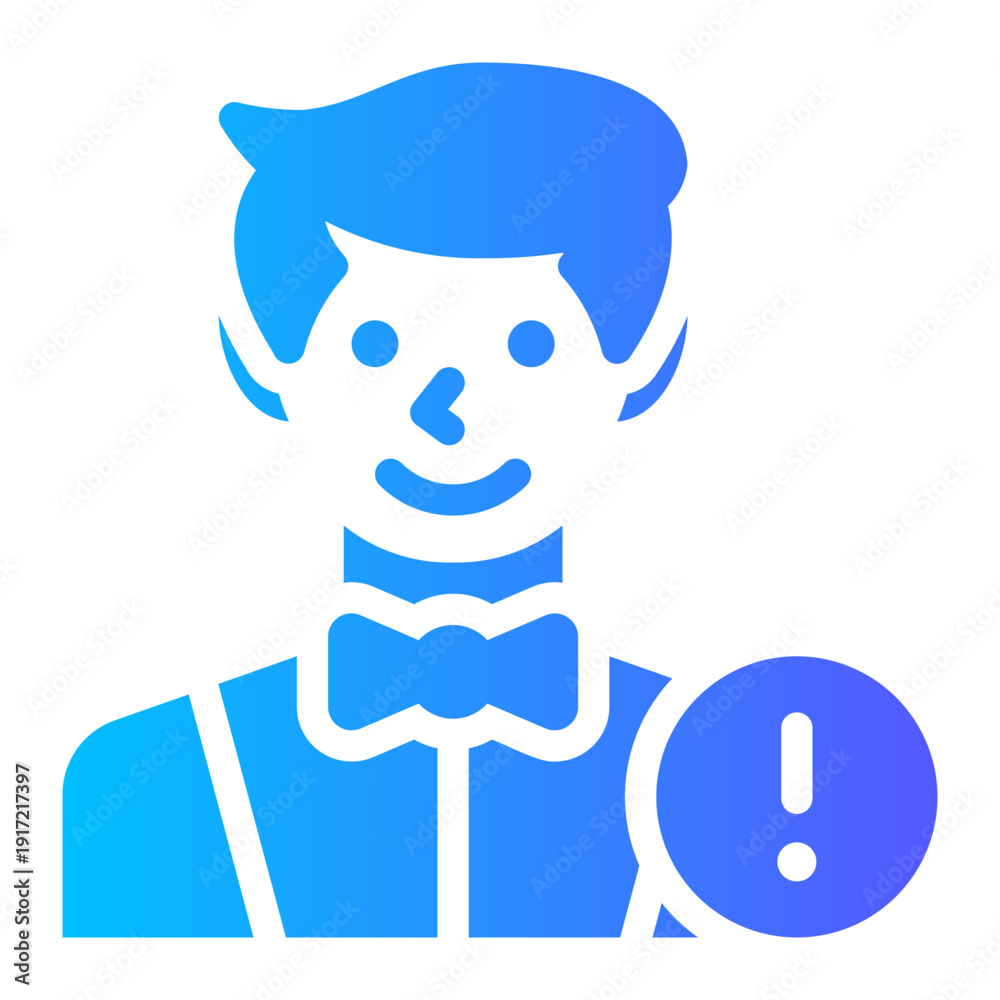 Fototapeta premium warning gradient icon