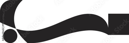 Abstract swoosh shape illustration, modern dynamic wave symbol isolated for logo branding motion design creative graphic projects versatile use