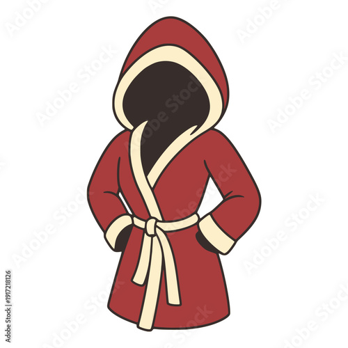 boxing robe gear sport equipment tournament championship flat color vector illustration template design