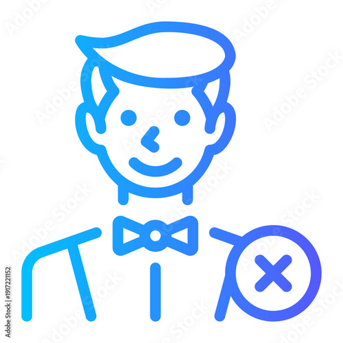 delete gradient icon