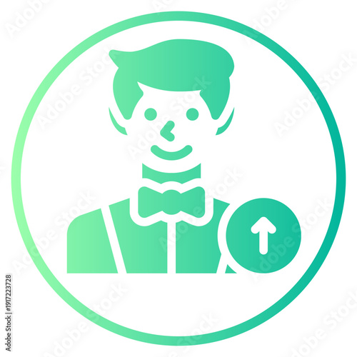 up arrow gradient icon