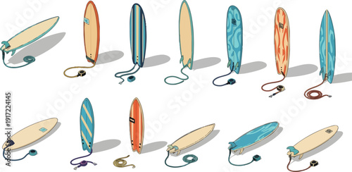 surfboard lineup