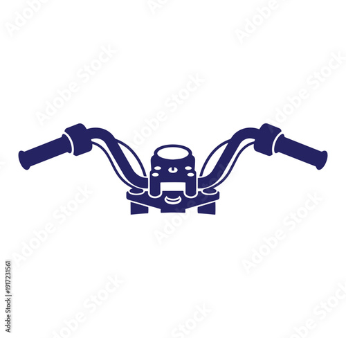 Motorcycle handlebars with headlight and dashboard  bike controls