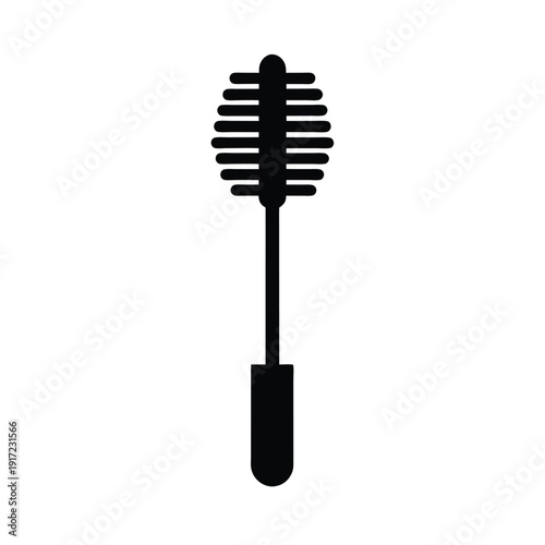 Mascara Brush Stencil Icon Vector Illustration