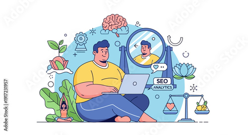 The Man at Work Balancing Life, Health, and Career Through Digital Strategy