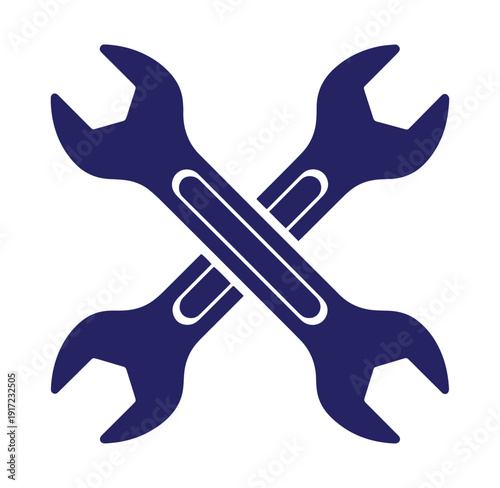 Two crossed wrenches icon for repair and maintenance services