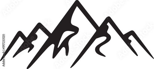 vector illustration of a silhouette of a mountain