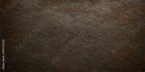 Vintage aged rusty metal texture with a dark brown grungy surface pattern provides a rough dirty steel backdrop for a weathered industrial material wall