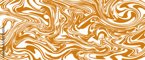 Vector Seamless Border with Flowing Salted Caramel. Abstract Sweet Texture. Creative Food Background for Packaging Design and Advertisement. eps 10