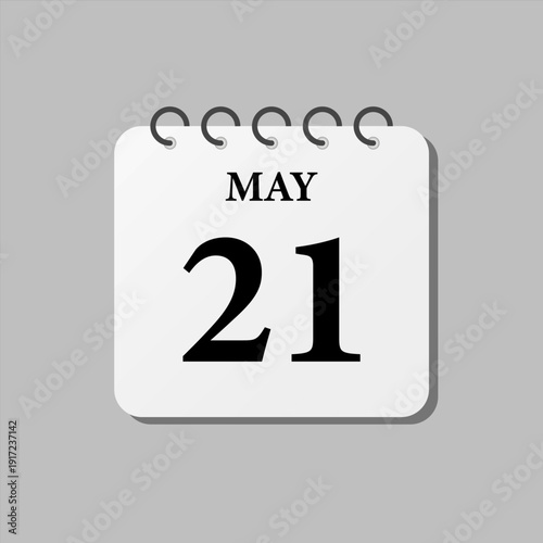 Icon page calendar day - 21 May