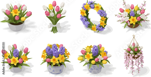 Spring floral arrangement showcase