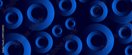 A blue background with circles of different sizes and colors. The circles are arranged in a way that creates a sense of movement and energy. Scene is dynamic and lively