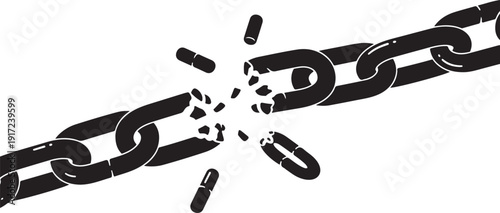 Breaking free from constraints and limitations concept illustration