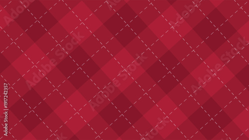 Traditional Red Gingham Checkered Plaid Pattern Vector Background for Picnic Tablecloth and Country Style Decor