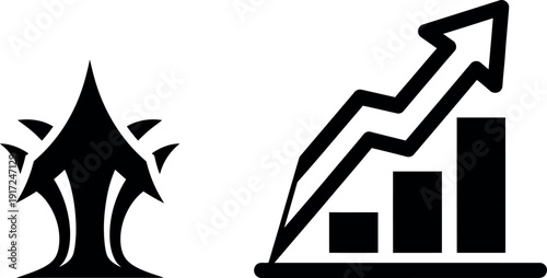 Business growth and sustainability icons