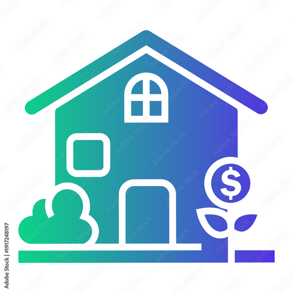 Fototapeta premium property Gradient icon