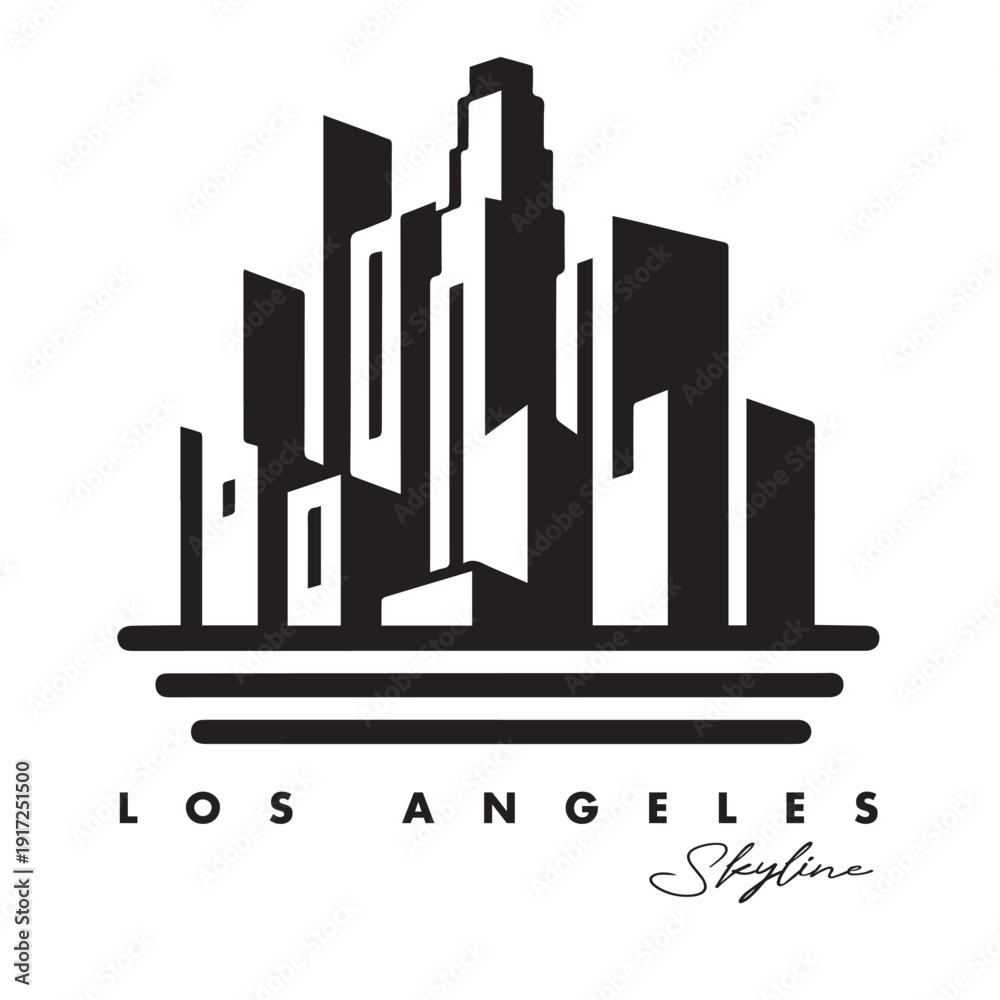 Obraz premium los angeles city skyline vector