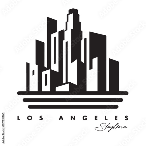 los angeles city skyline vector