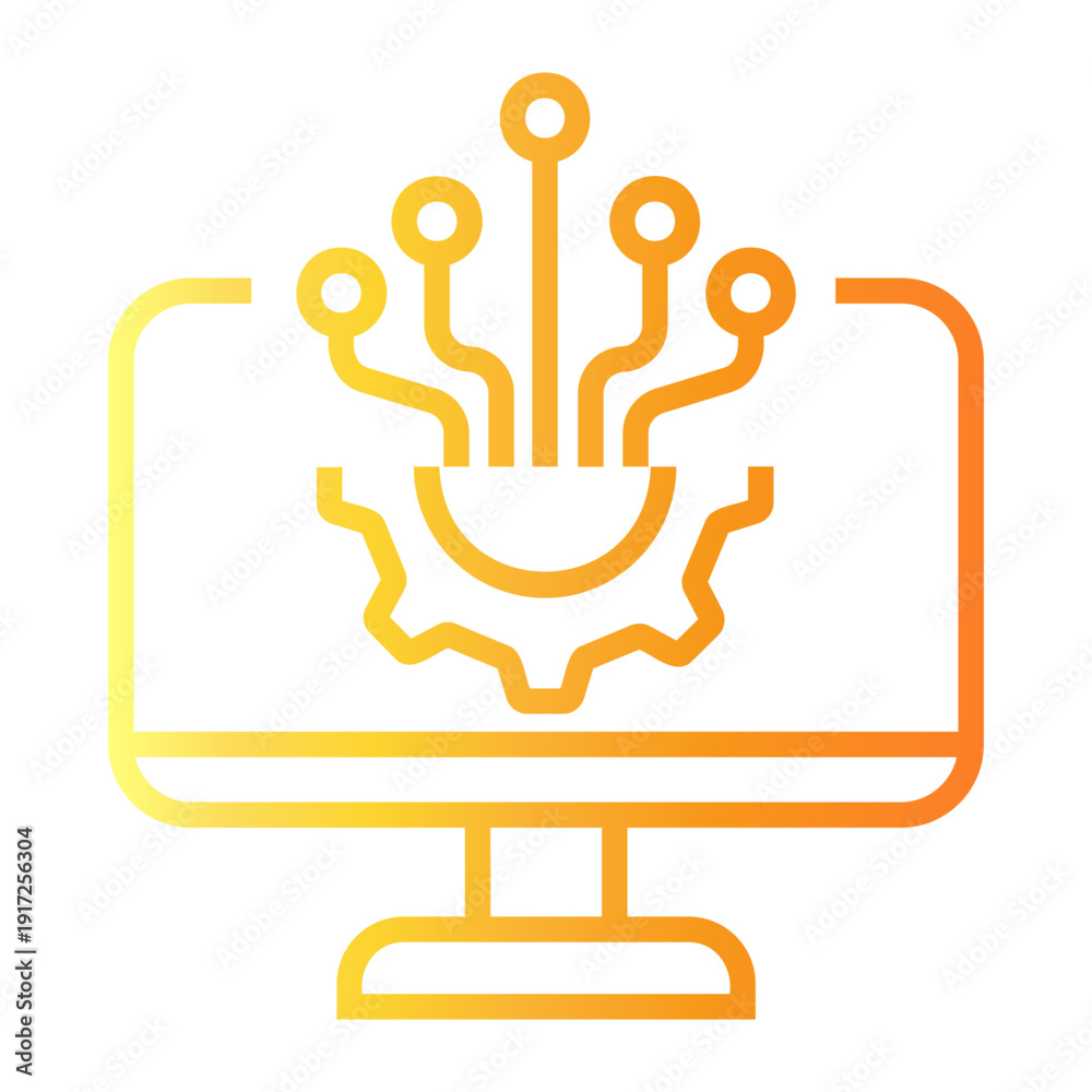 Obraz premium software development Line Gradient Icon