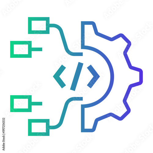 software development Line Gradient Icon