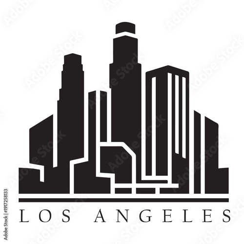 los angeles city skyline vector