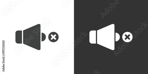 Mute Audio Icon. Solid glyph series icon