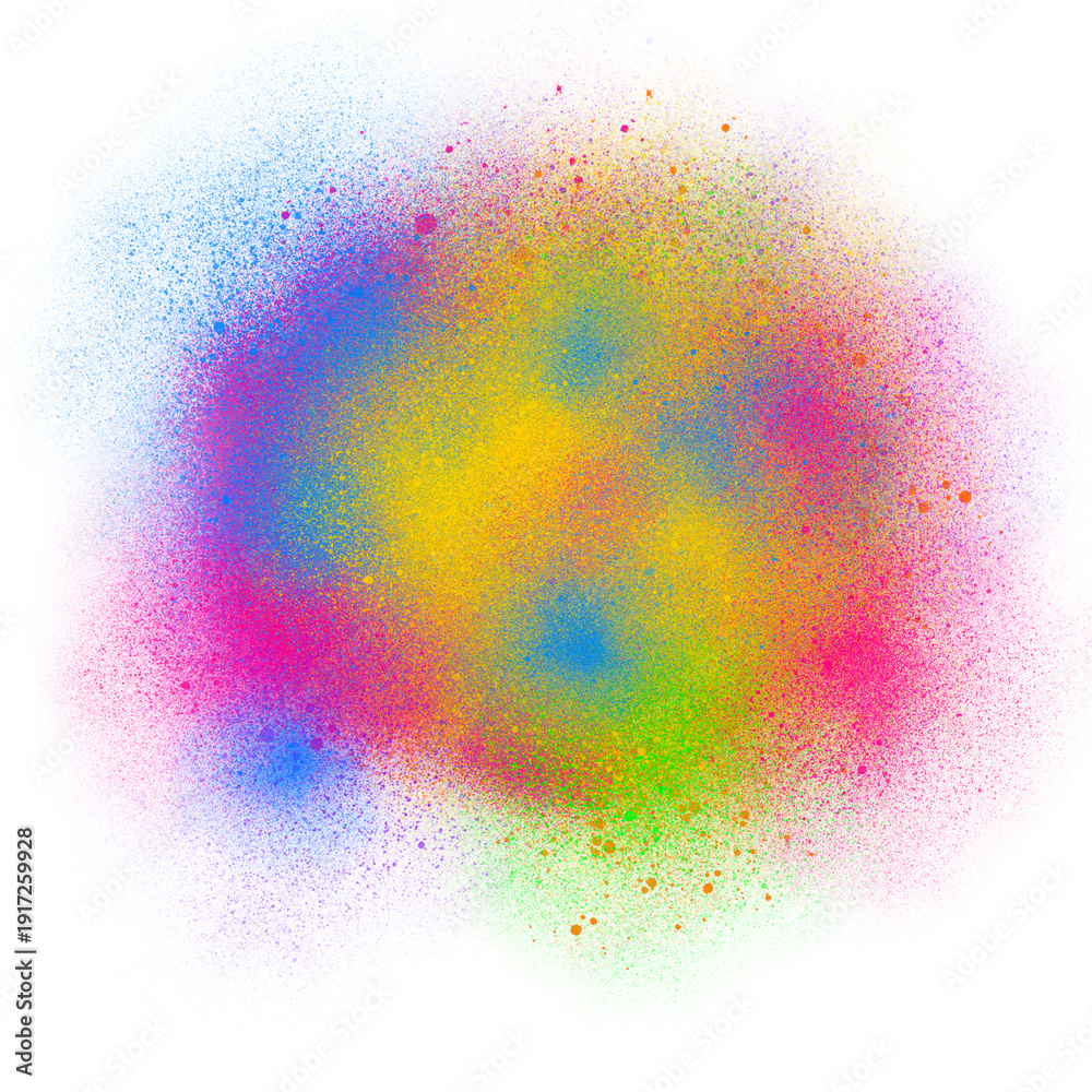 Naklejka premium Vibrant multi color holi powder explosion effect for creative design projects