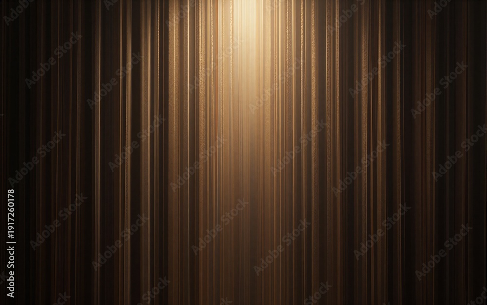 Obraz premium Vertical golden stripes against dark background warm light radiates