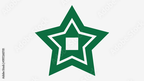 Grey award ribbon icon with star pattern and shield emblem